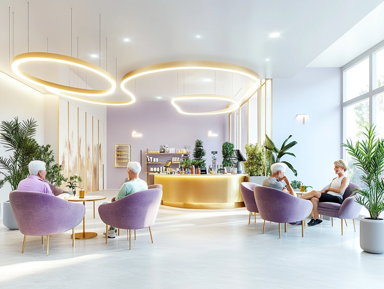 Зона відпочинку з зручними кріслами та вітамінним баром